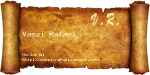 Vaszi Rafael névjegykártya